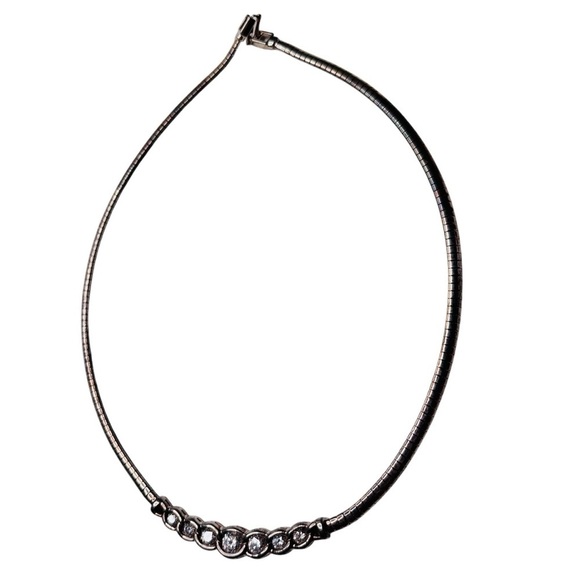 QVC Diamonique Sterling Silver Classics 7-Stone Necklace - Picture 4 of 8